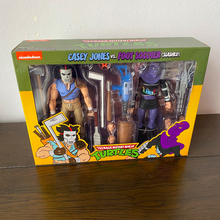 BRAND NEW Teenage Mutant Ninja Turtles NECA Casey Jones vs Foot Soldier