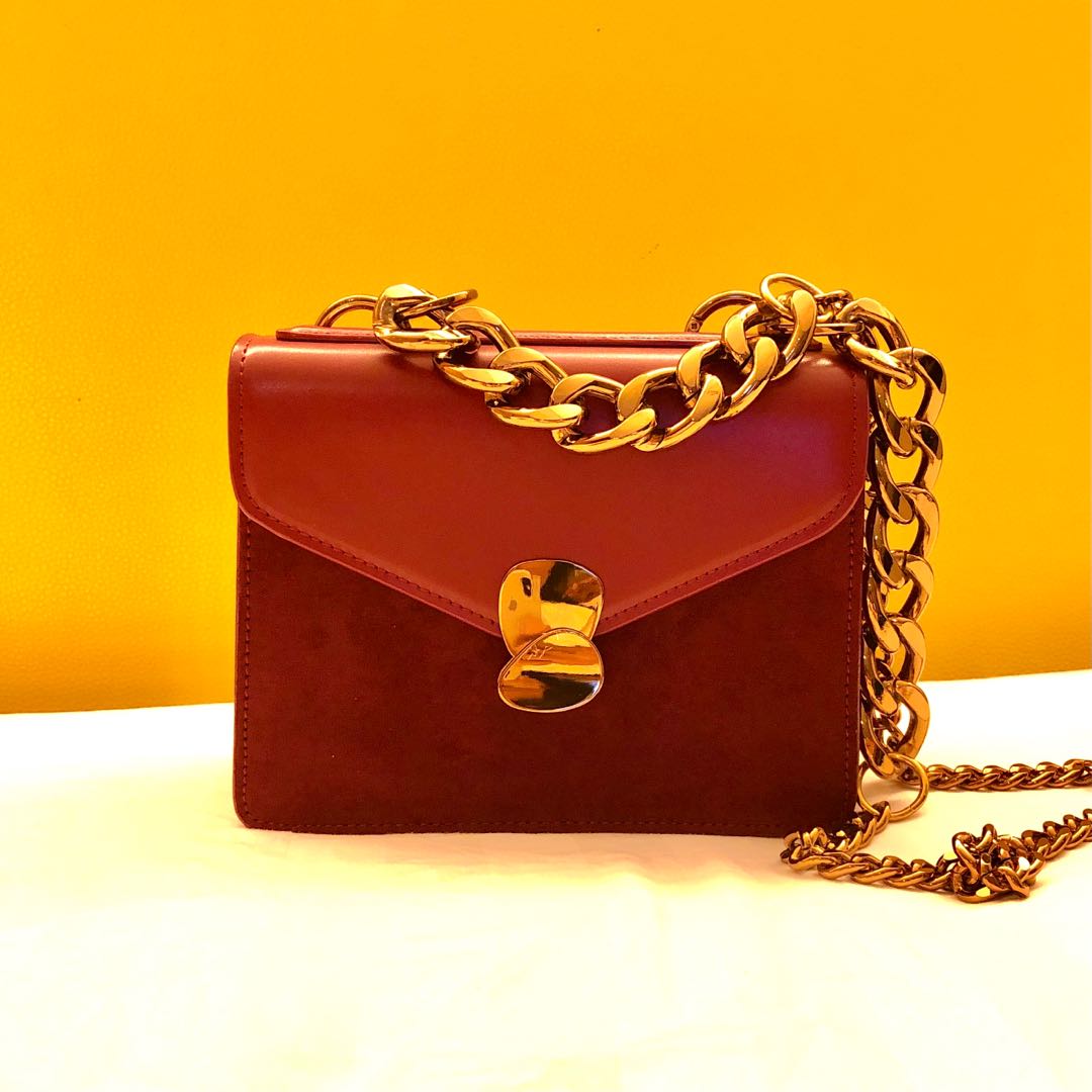 Charles Keith Red Sling Bag