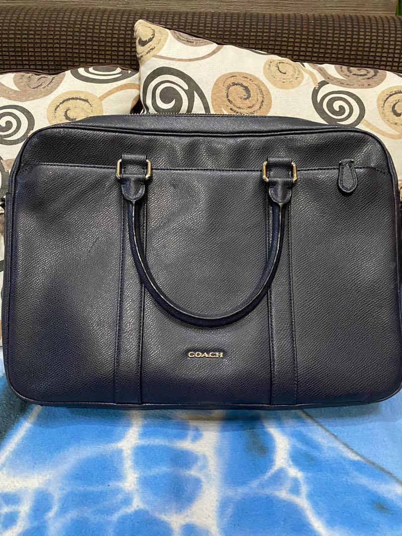 leather coach laptop bag