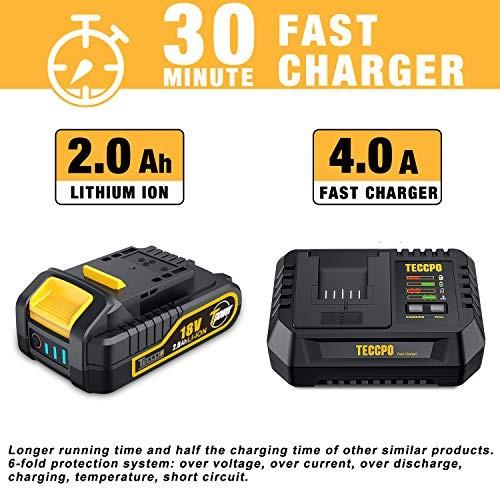 Cordless Drill TECCPO 18V Brushless Drill Driver 60Nm with 2 Batteries 2.0Ah 30min Fast Charger 29pcs Free Accessories 2 Speeds 13mm Chuck Compact Case TDHD02P Everything Else on Carousell