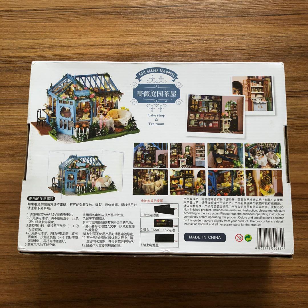 Cutebee DIY Rose Garden Tea House Dollhouse, Hobbies & Toys, Stationary