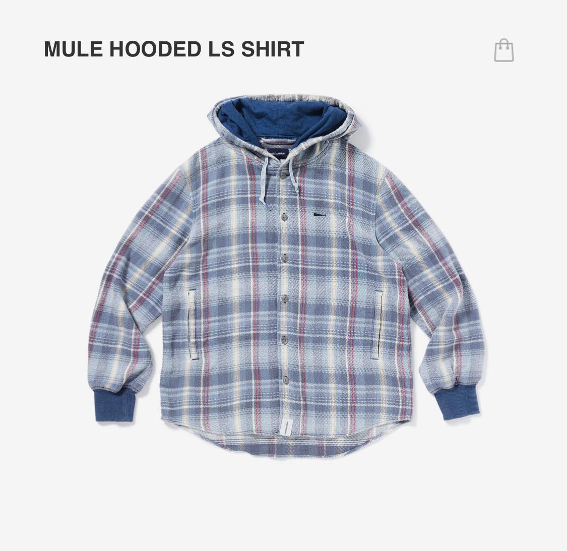 トップス DESCENDANT MULE HOODED LS SHIRT size4 DESCENDANT/MULE HOODED LS SHIRT (NAVY)