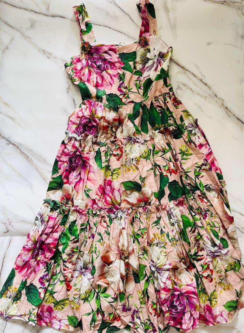 Dolce Gabbana Floral Dress, Women's Fashion, Dresses & Sets, Dresses on  Carousell