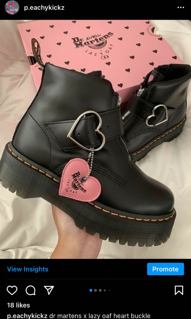 lazy oaf heart buckle boots