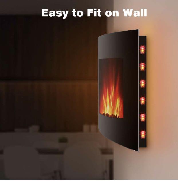 Finether 2000w Modern Wall Mounted Electric Fireplace Heater Tv Home Appliances Kitchen Other On Carou Wall Mounted Electric Fireplace Heater, Finether Modern Wall Mounted Electric Fireplace Heater