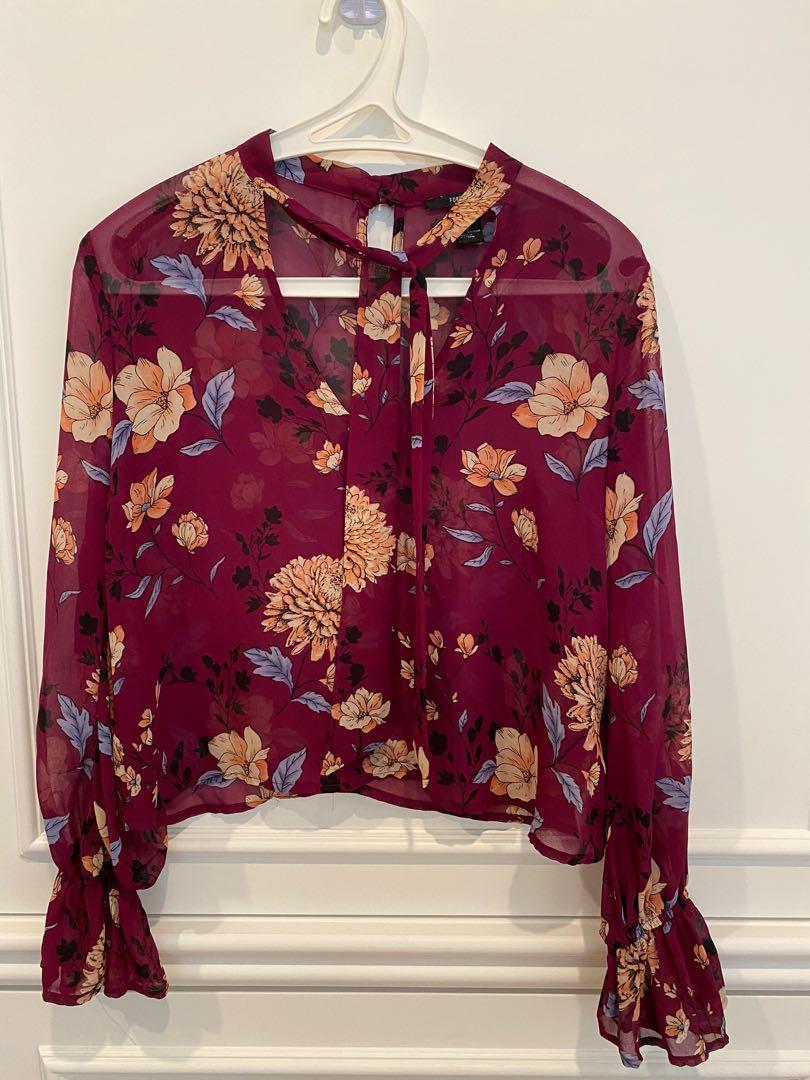 sheer blouse forever 21