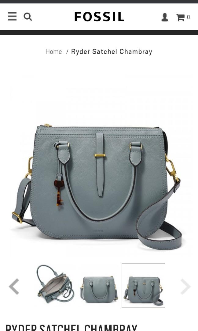 Fossil Ryder Satchel Chambray