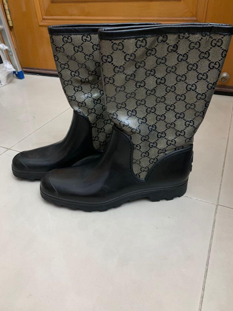gucci prato rain boots
