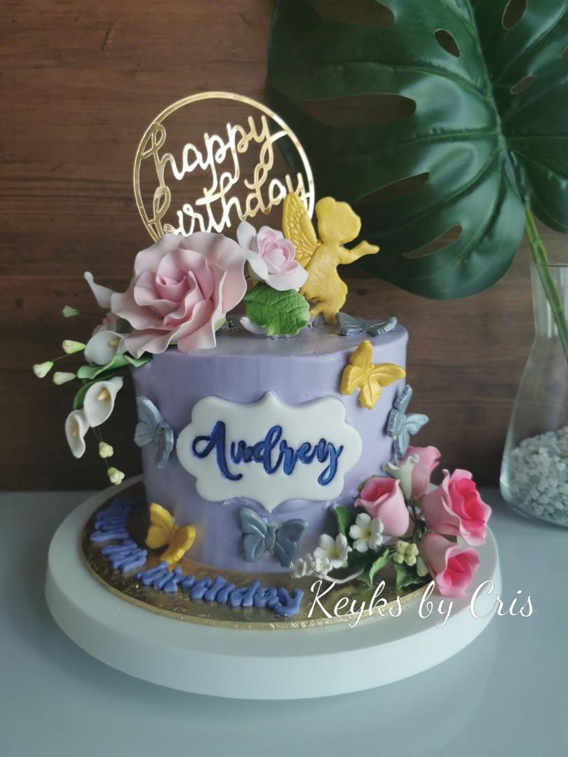 Halal - Customized Birthday Cake / Fairy Theme / Floral Theme, Food &  Drinks, Homemade Bakes On Carousell