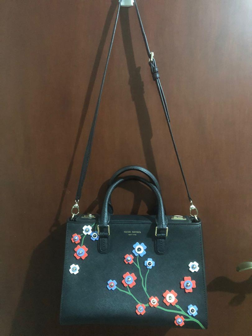 Henri bendel studio nylon drawstring bag top