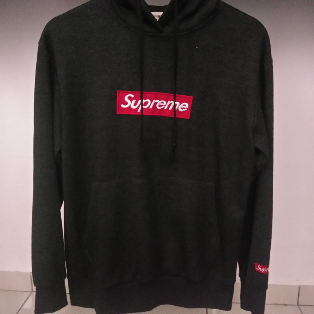 Hoodie SUPREME block Men s Fashion Tops Sets Hoodies on Carousell