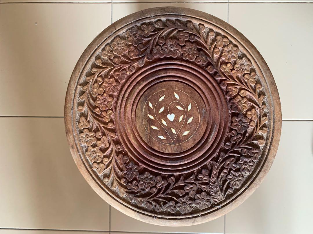 Indonesian Balinese style low wood table, Furniture & Home Living