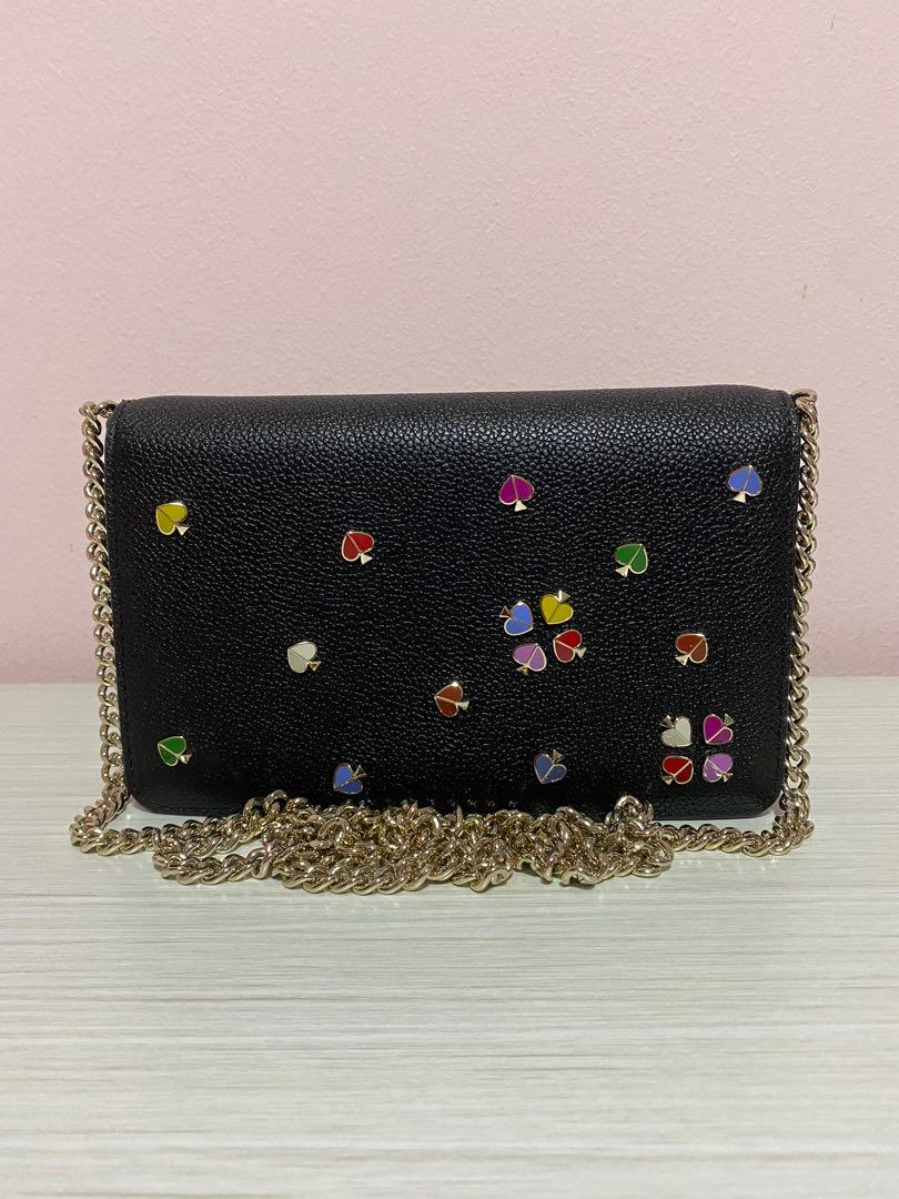 Margaux enamel spade chain wallet store