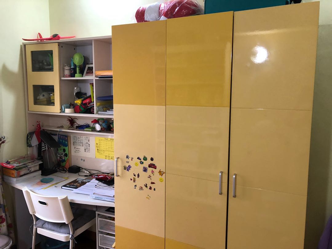 Kids wardrobe with study table store