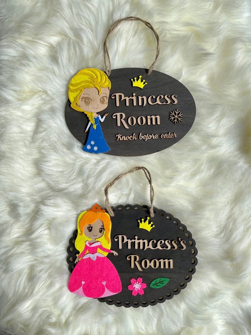 Princess Room Loading Sign PRINCESS ROOM - Decorative Wooden Signage, Furniture & Home Living ...