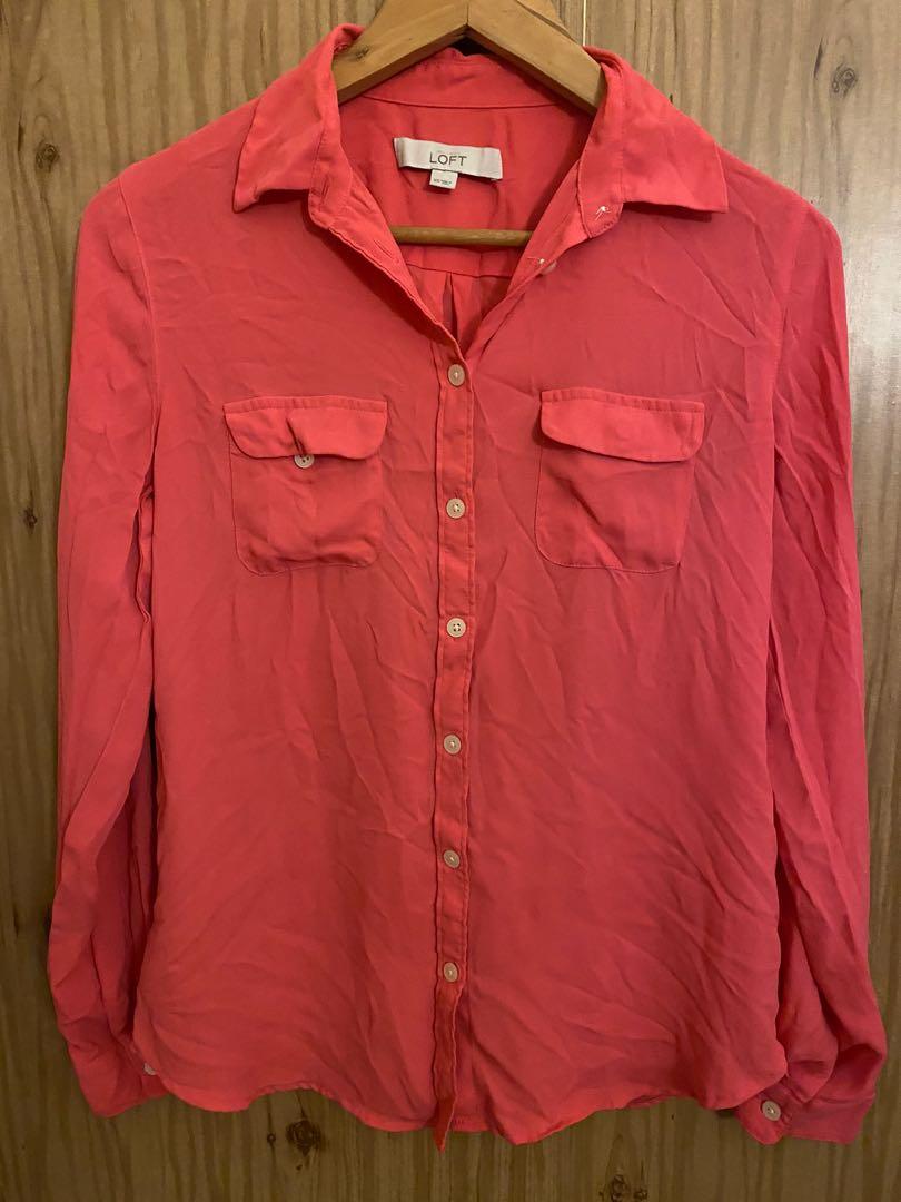 Loft store pink top