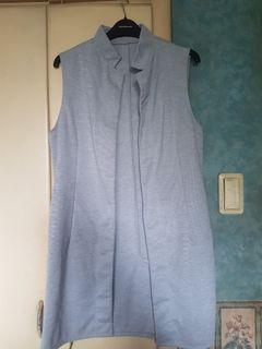 Long light gray vest / waistcoat