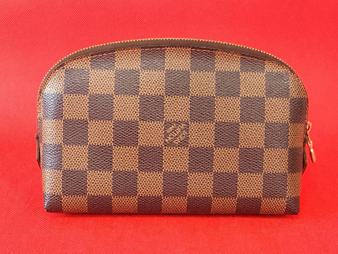 Louis Vuitton Cosmetic Pouch Damier Ebene GM Brown in Coated Canvas with  Gold-tone - US