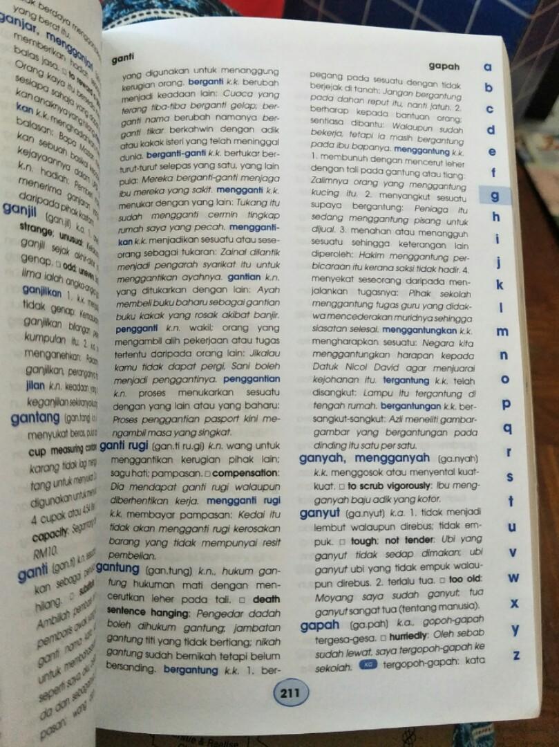 Malay English Dictionary Hobbies Toys Books Magazines Assessment Books On Carousell