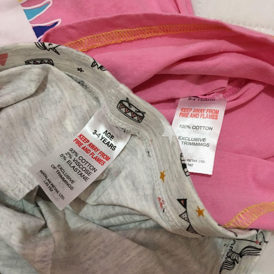 MATALAN UNICORN SET 3 4T Babies Kids Babies Kids Fashion on
