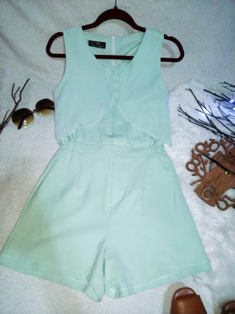 mint green romper