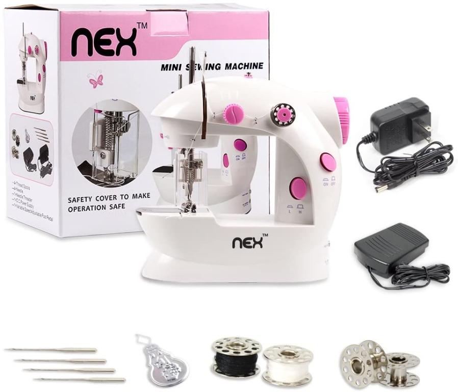 NEX Mini Sewing Machine Double Speed Double Thread Household Electric