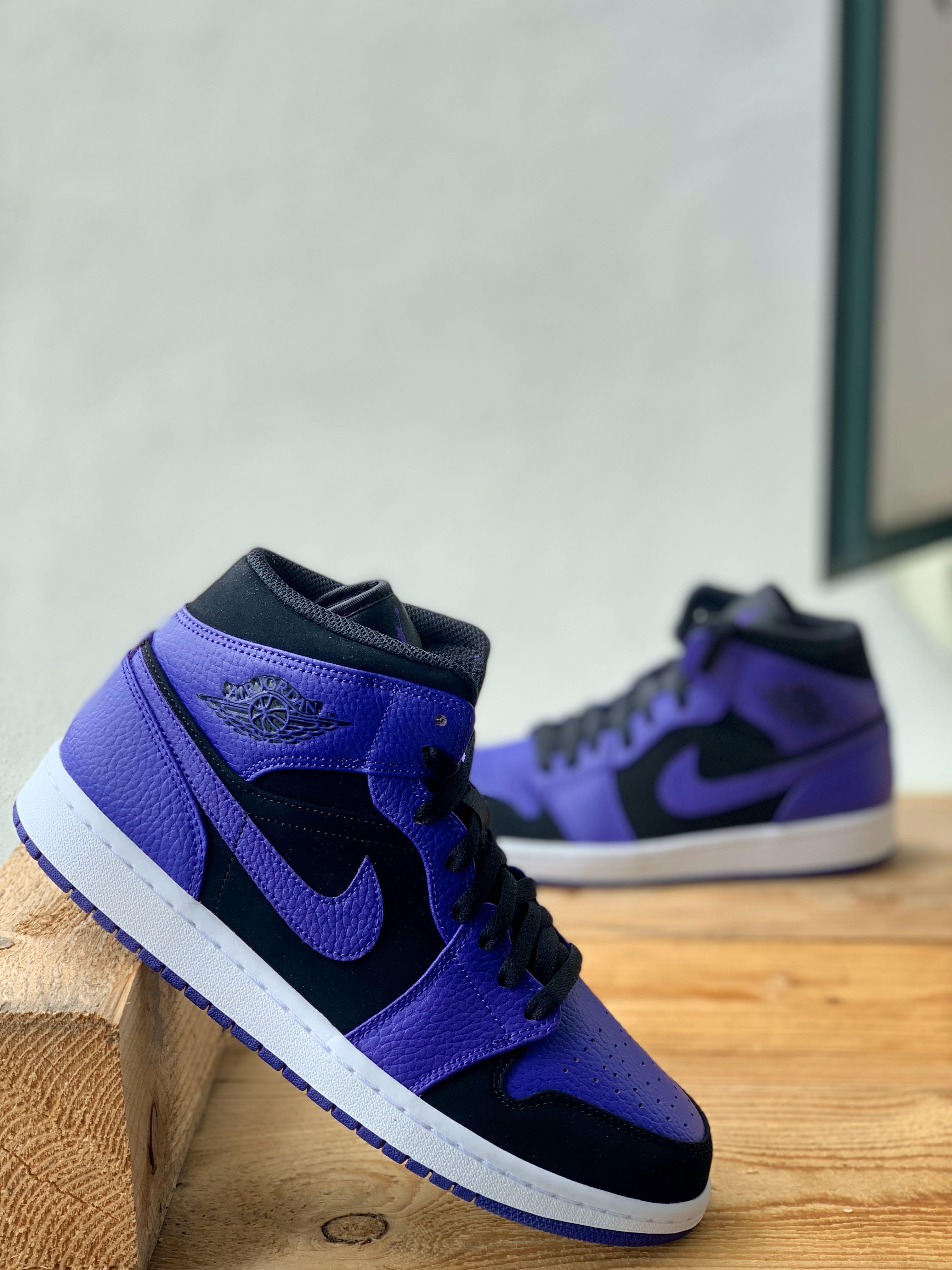 Nike Air Jordan 1 Mid Black Concord Men s Fashion Footwear