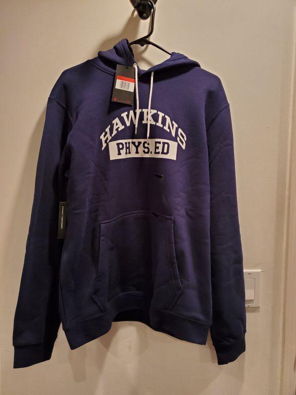 Nike Stranger Things Hawkins Hoodie in Navy Blue Women s Fashion