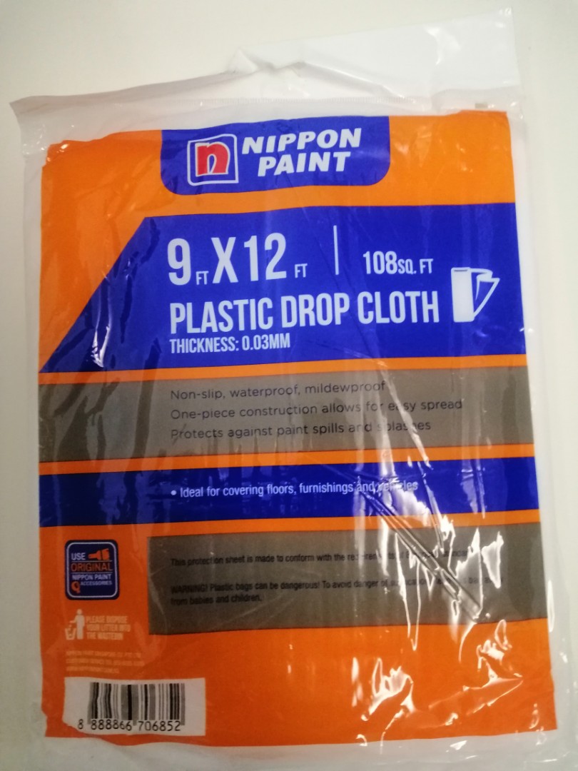 Nippon paint plastic drop cloth., Everything Else on Carousell