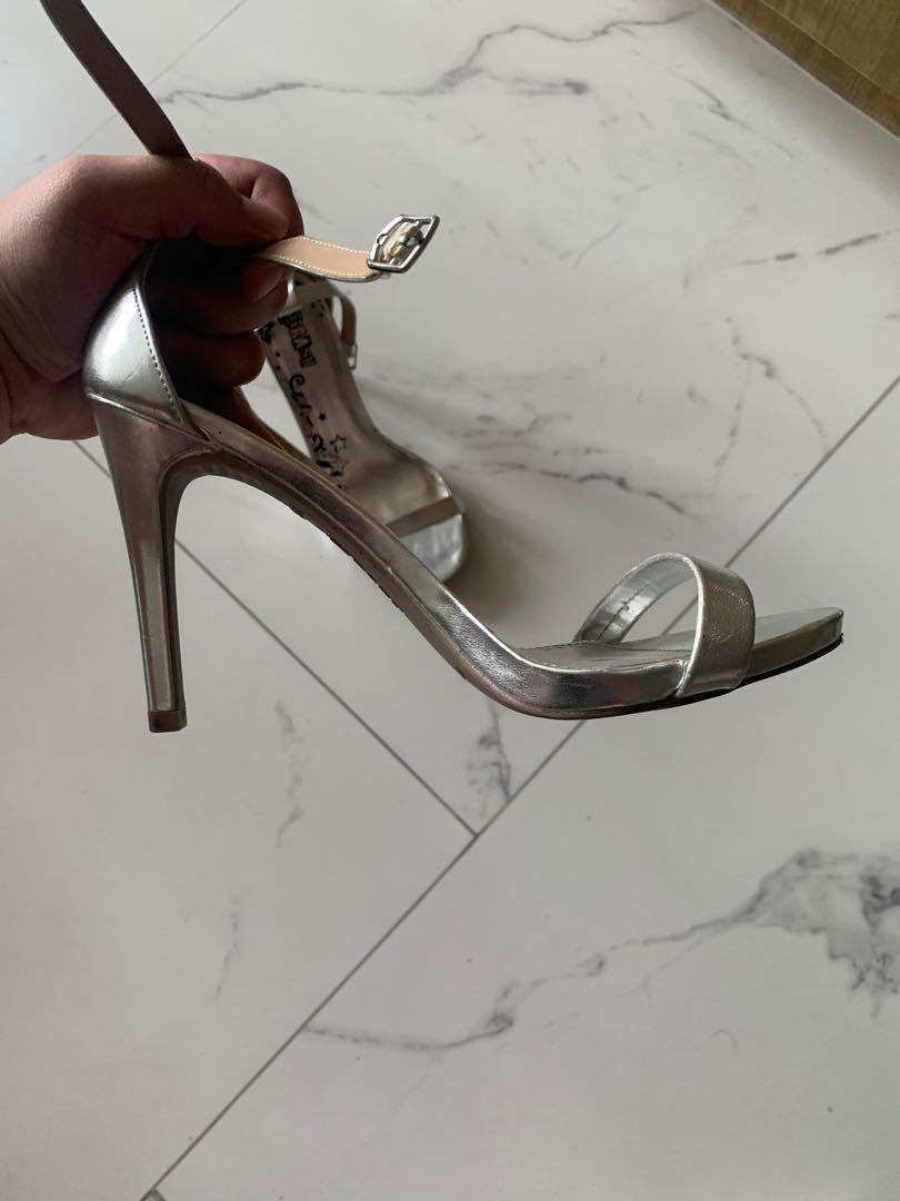 Payless Silver Heels Women s Fashion Footwear Heels on Carousell