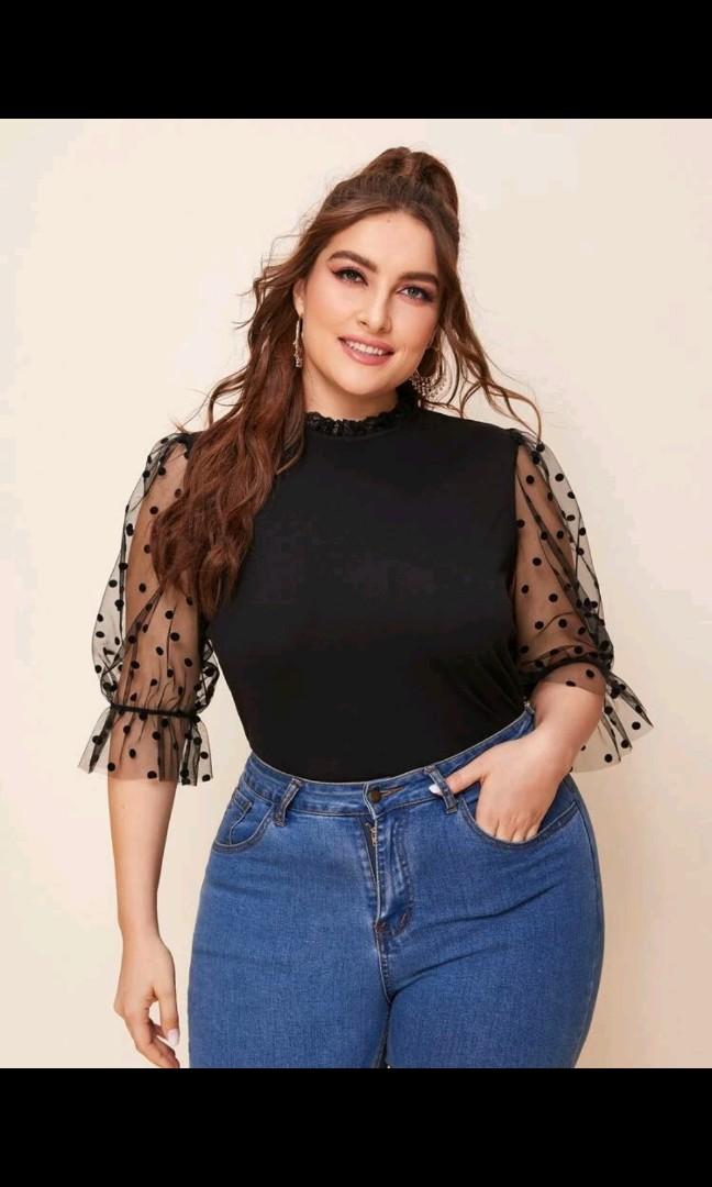 Shein plus size shop tops