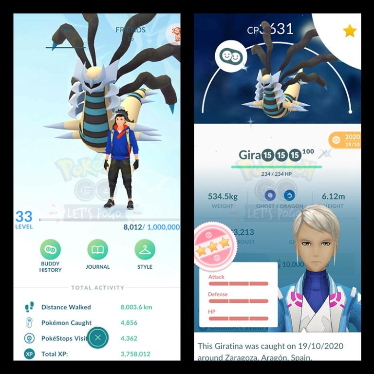 Pokemongo Pokemon Go Account For Sale Level33 Mystic Shundo Giratina Shiny Mime Jr Shiny Meltan Video Gaming Gaming Accessories Game Gift Cards Accounts On Carousell