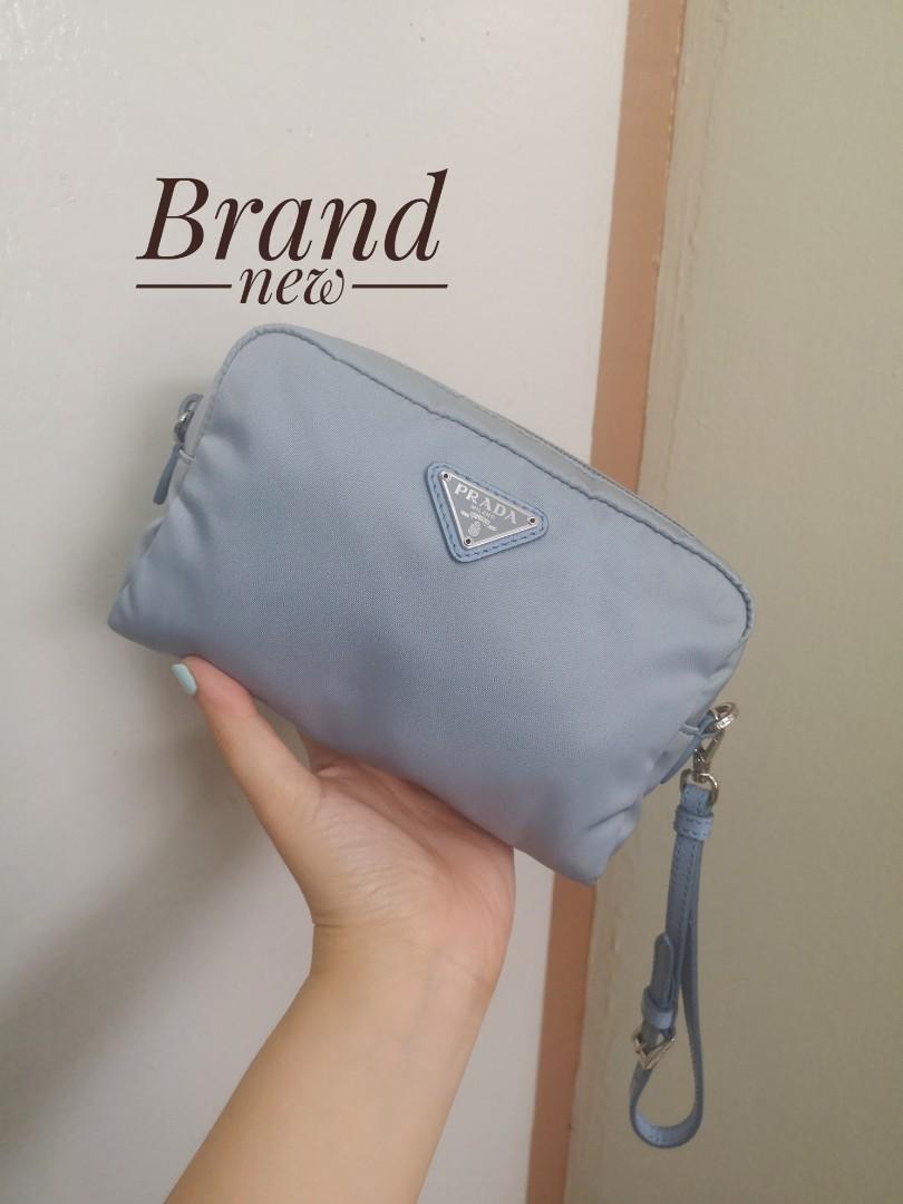 Prada nylon hotsell wristlet pouch