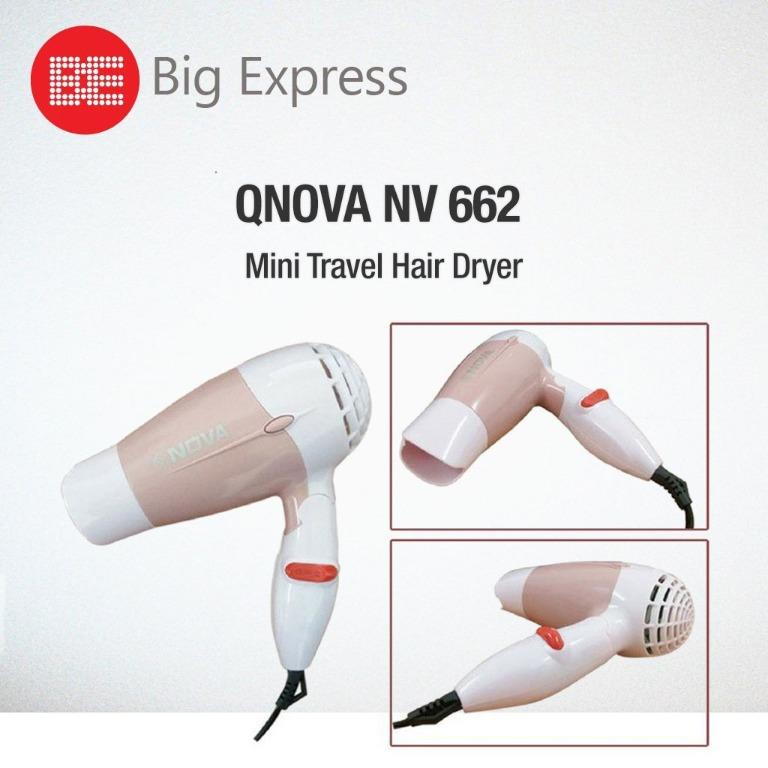 QNOVA NV662 Foldable Mini Travel Hair Dryer Compact Blower 1000w - Big  Express, Computers & Tech, Laptops & Notebooks on Carousell