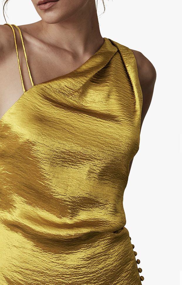 Reiss positano 2025 gold dress