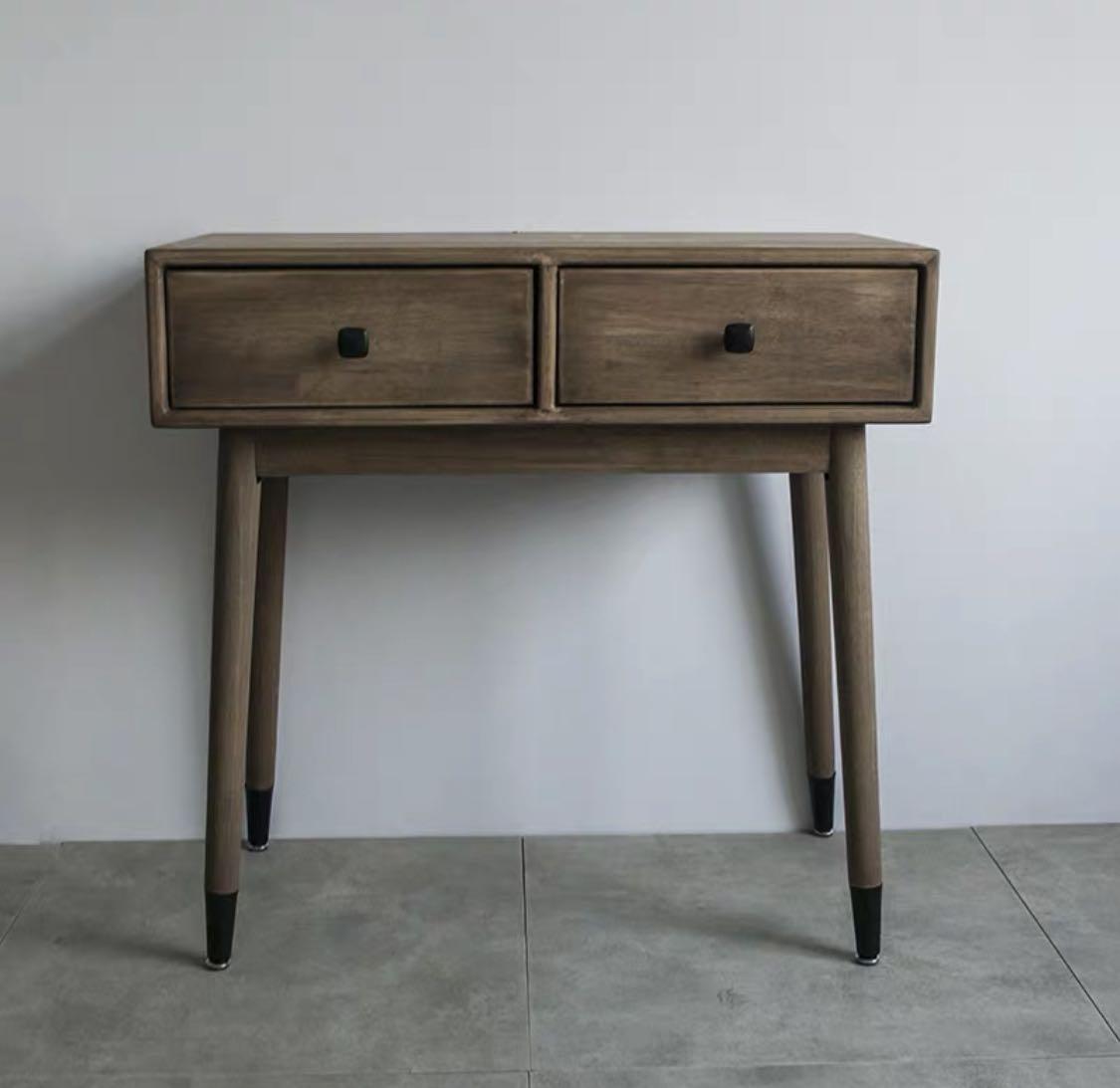 grey wood dressing table