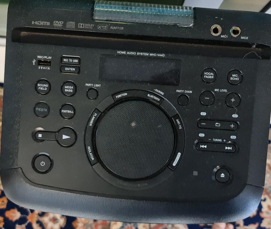 Sony MHCV44D karaoke system with Mic, Audio, Other Audio Equipment on