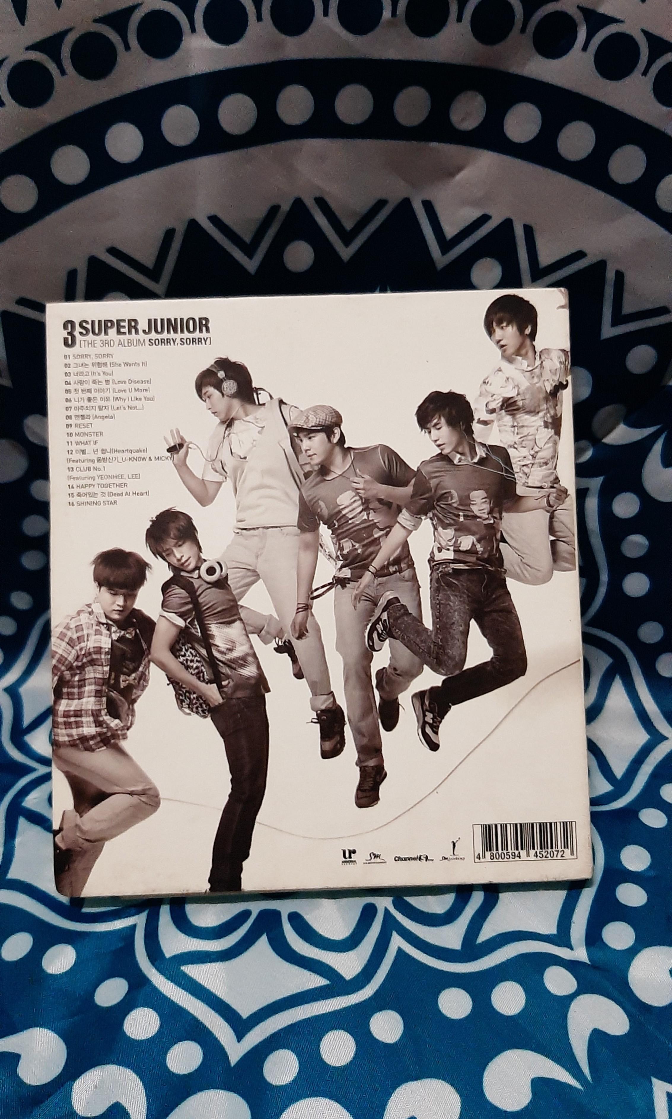 SUPER JUNIOR: Sorry Sorry Album (Category: CDs & DVDs) located in Pasay City. Submitted by ivynism (Listing ID 1063354061, Image 2). Description: Condition: 4 stars! *CD never played! PH version.