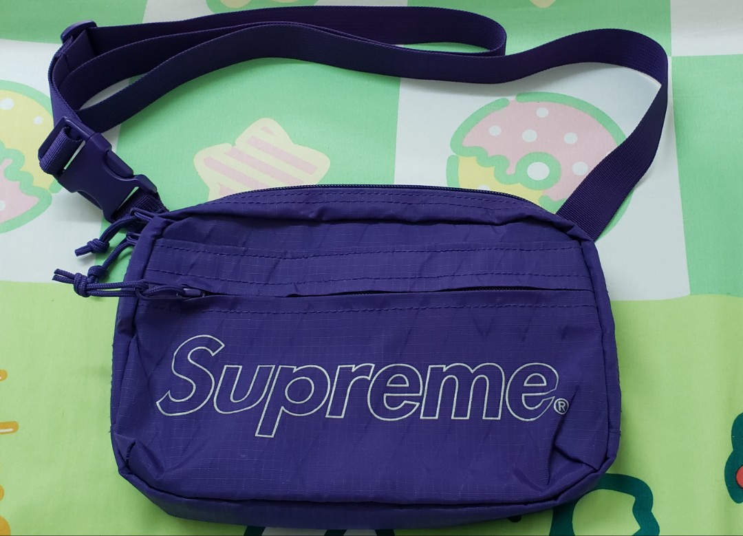Supreme 18FW 45TH Shoulder Bag (Purple), 男裝, 袋, 腰袋、手提袋