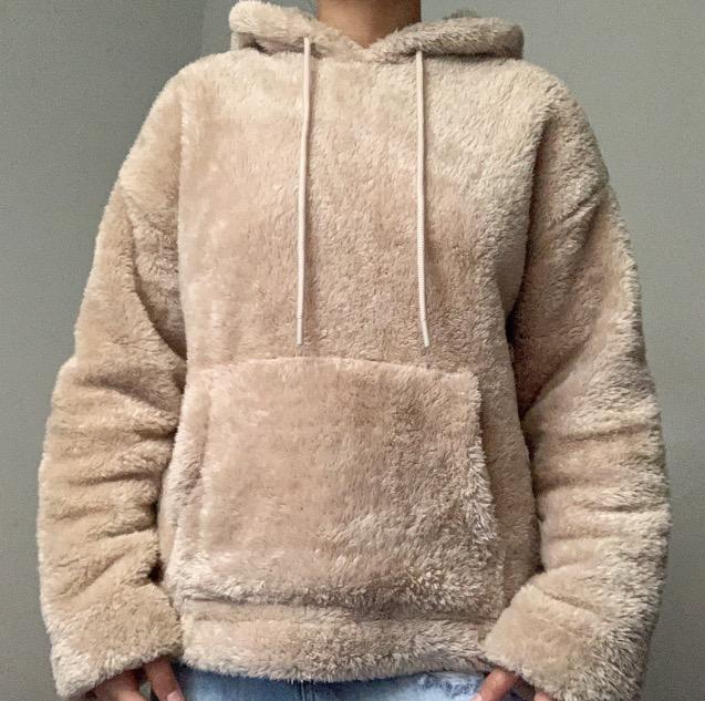 H&m teddy fleece hoodie Clearance