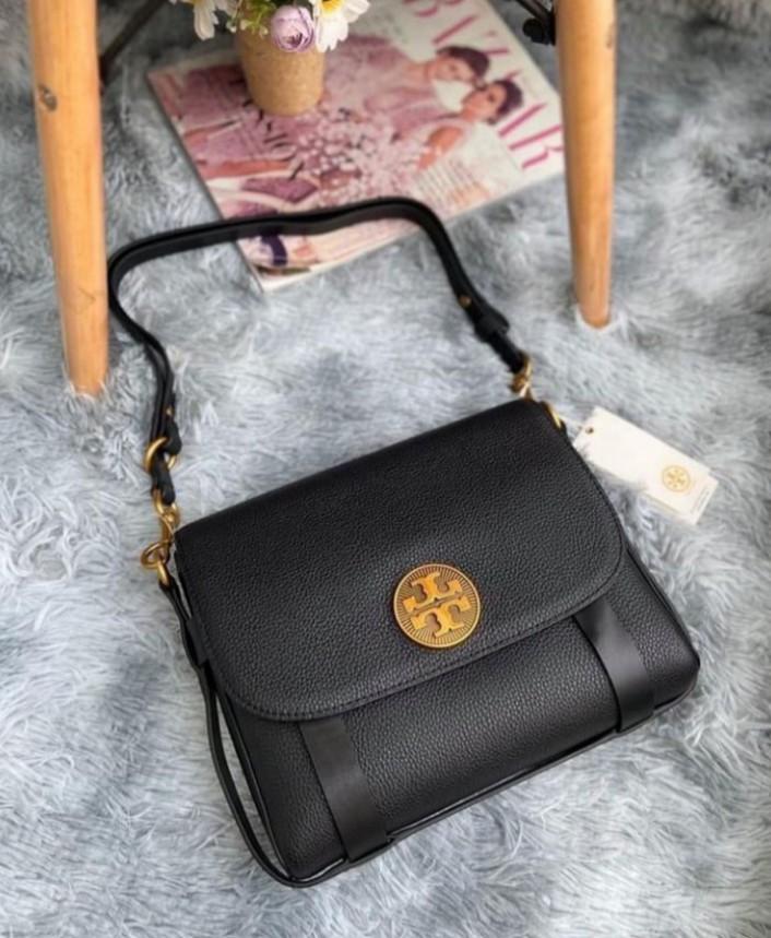 TORY BURCH SLING BLACK ALASTAIR PEBBLED, Women's Fashion, Bags & Wallets,  Cross-body Bags on Carousell
