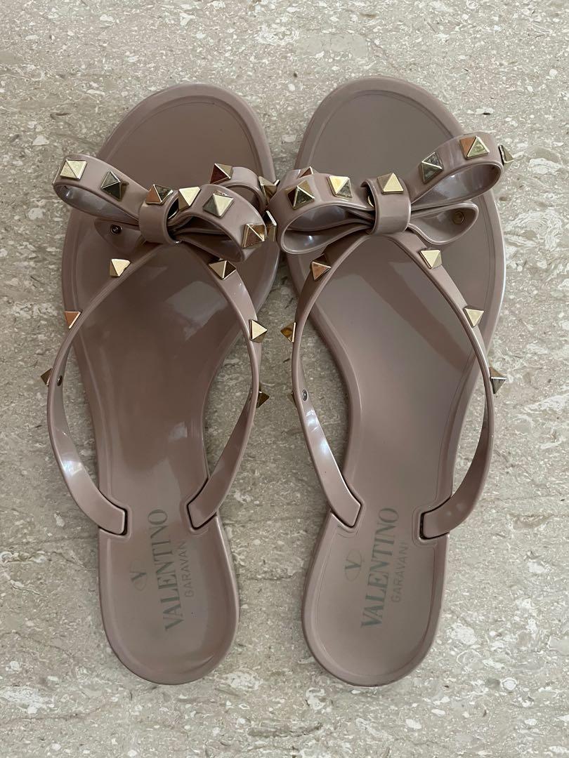 valentino flip flops pink