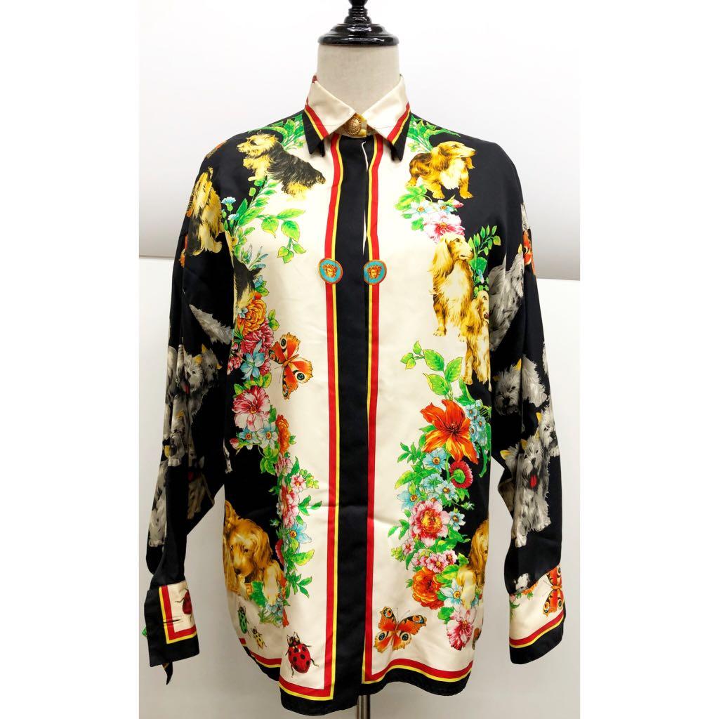 versace silk top