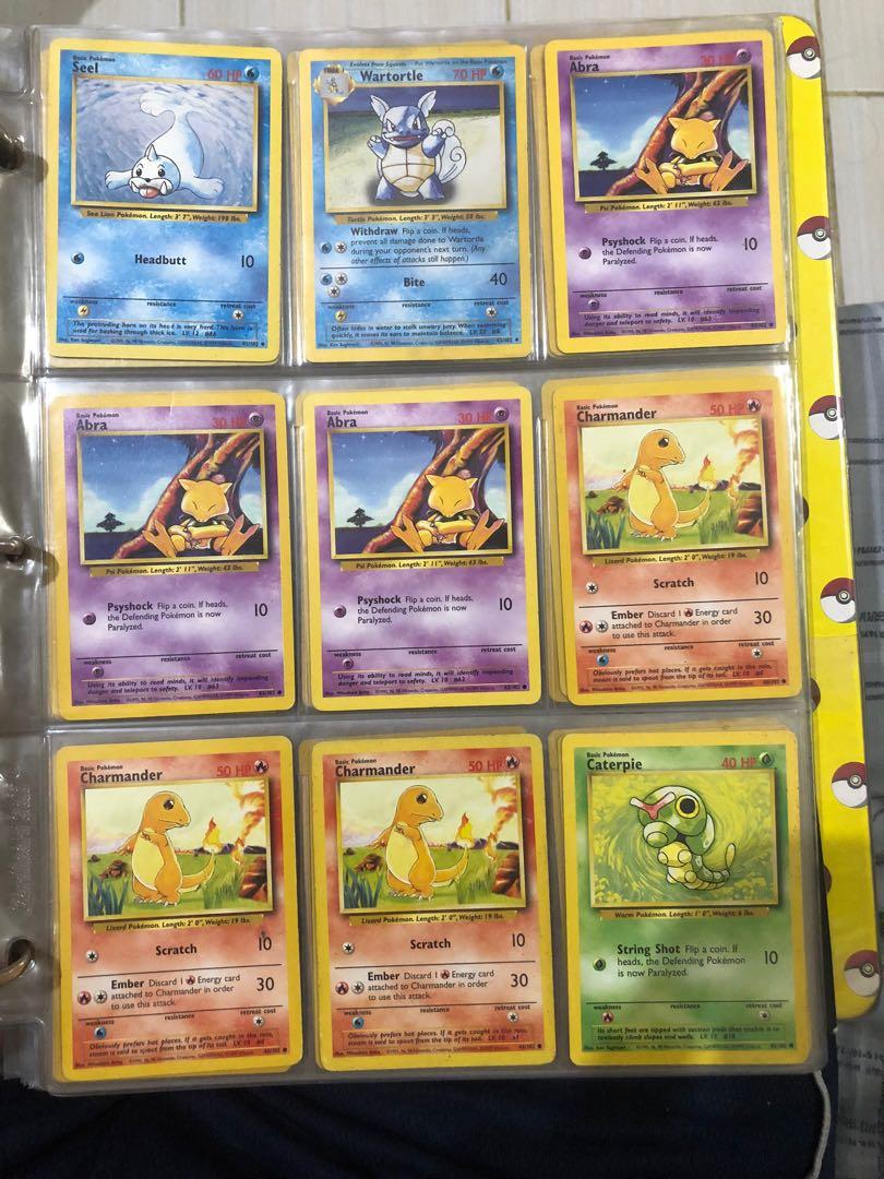 Vintage Pokemon Base set Commons (Category: Raw Singles) located in Manila. Submitted by iamchibo (Listing ID 1063288774, Image 1). Description: Vintage 1999 Pokemon Base set Common Cards for sale Price starts at 15php Prices varies depending on the card and the condition of the card. Inquire now. You may check my other posts (Fossil set Jungle set and Base set Rare and Uncommon cards) to save shipping. MOP is Gcash/Remittance .