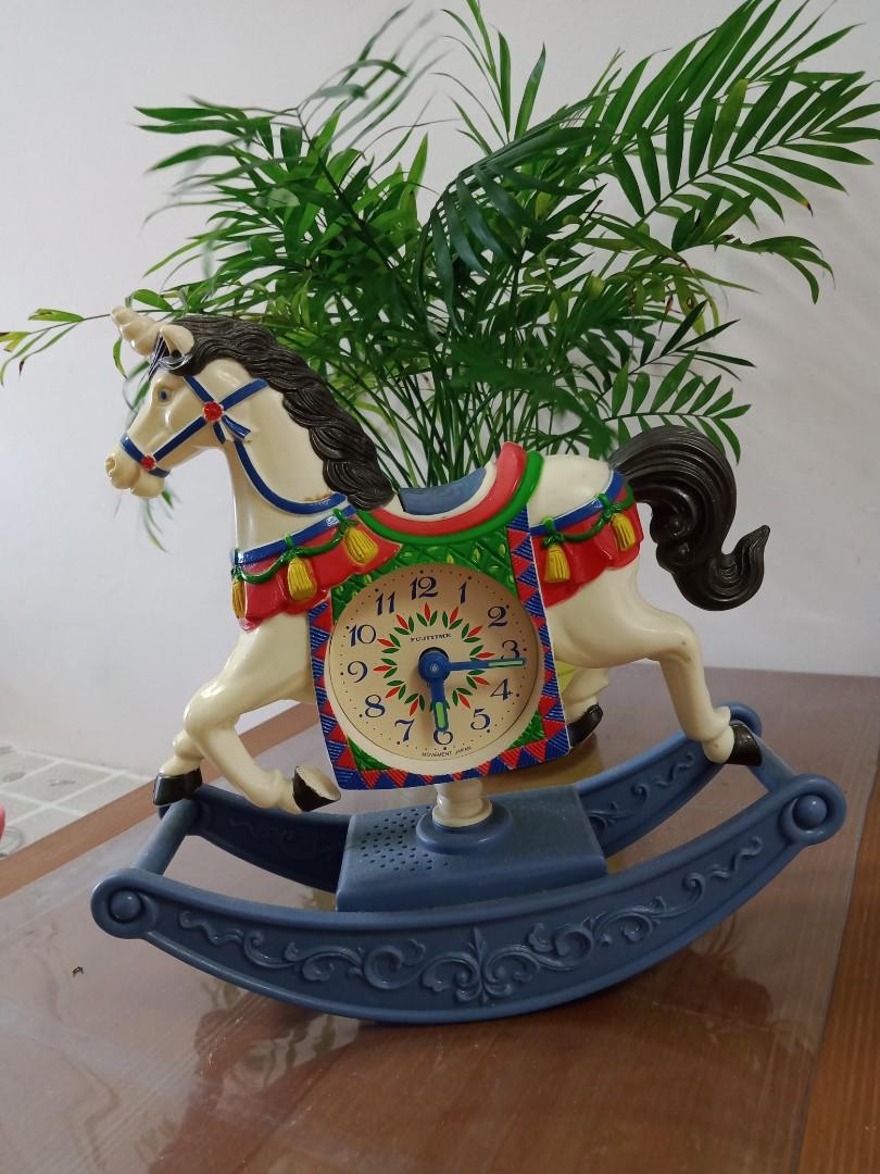 Vintage Rocking horse clock, Hobbies & Toys, Memorabilia & Collectibles