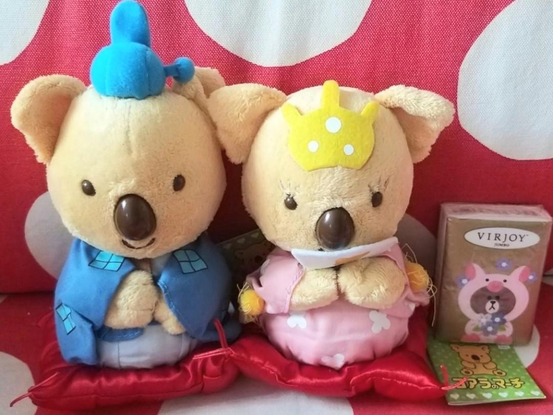 1套2個lotte 樂天熊仔餅koala 樹熊全新正版罕有17cm 日本女兒節人形和服結婚公仔wedding Teddy Bear 興趣及遊戲 玩具 遊戲類 Carousell