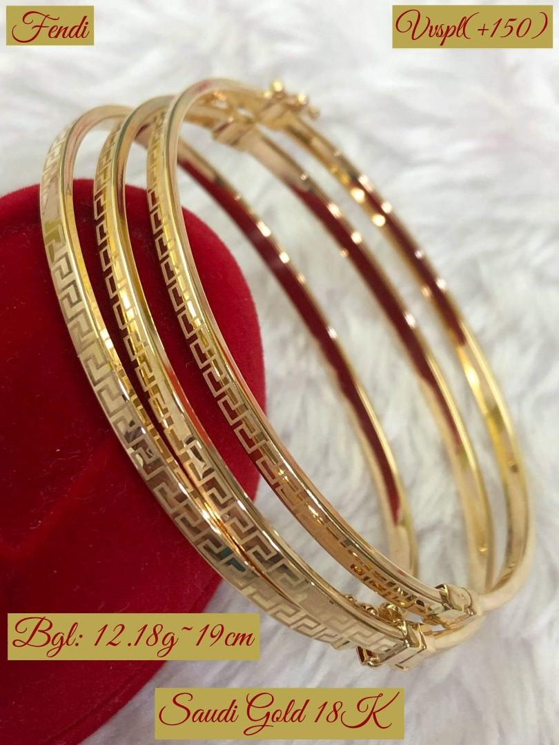 Fendi gold bangles on sale