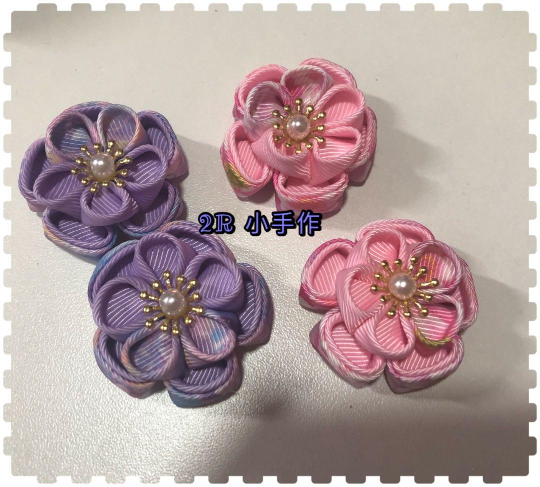 和風花頭飾 髮夾 手作 自家設計 手作產品 飾物 Carousell