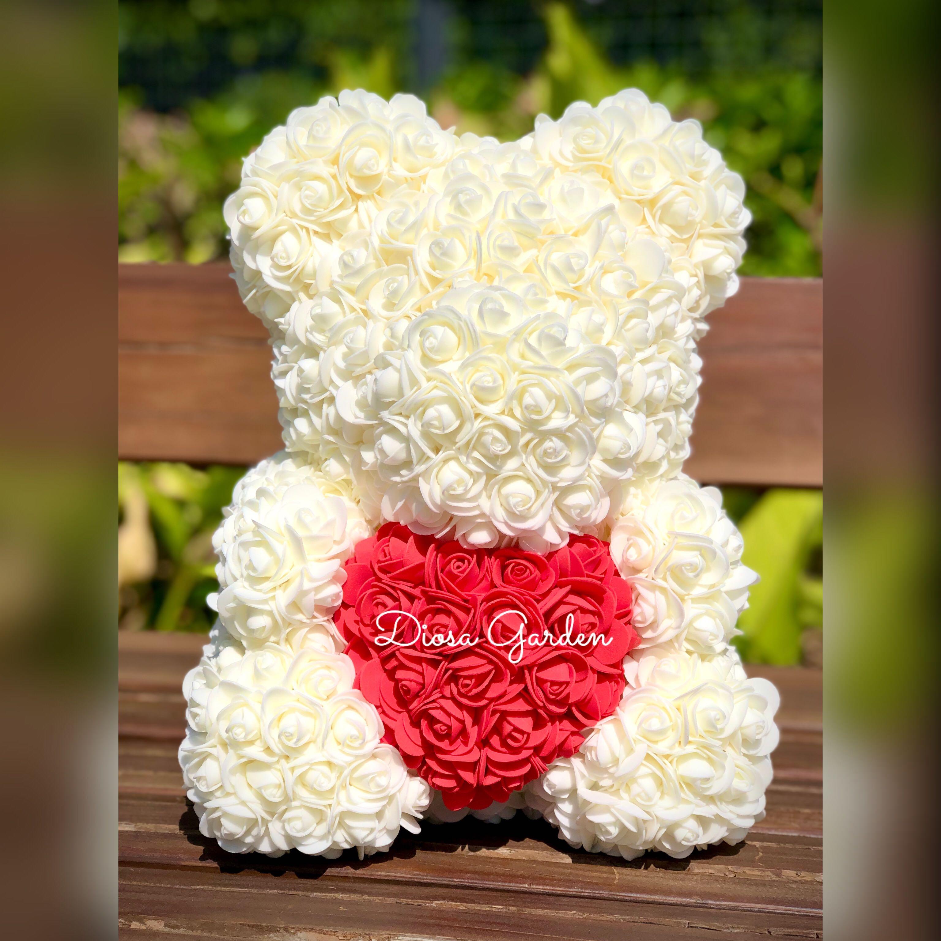 玫瑰花熊花熊 手作 自家設計 手作產品 飾物 Carousell