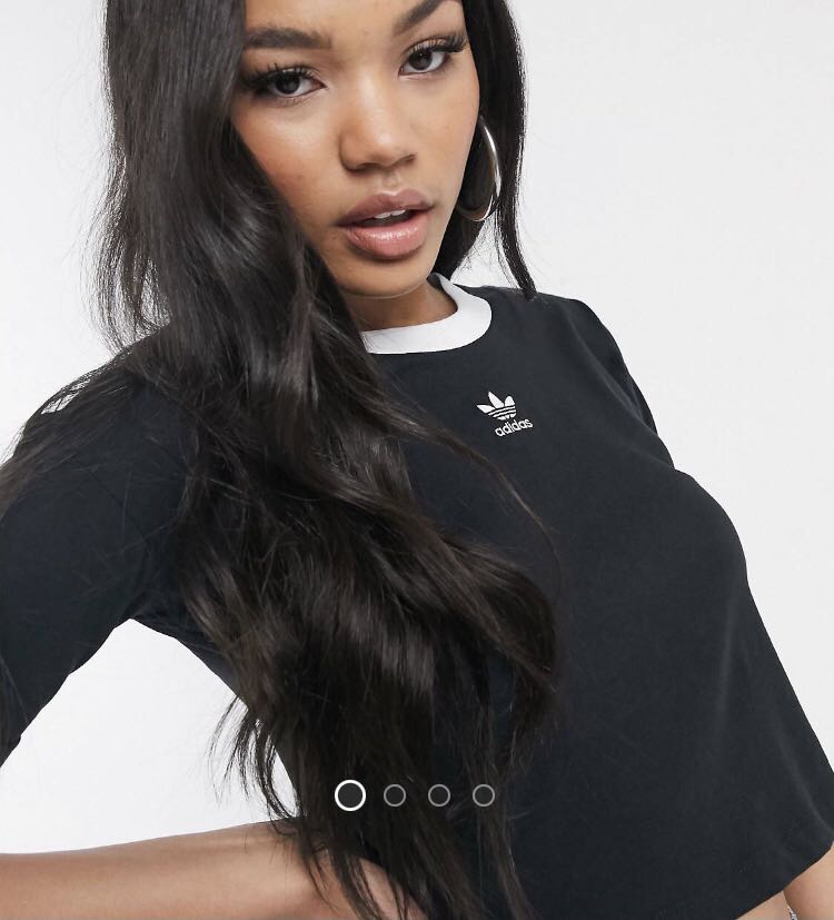 adidas trefoil crop top